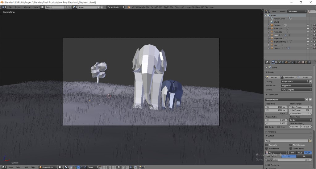 Low Poly Elephant preview image 6